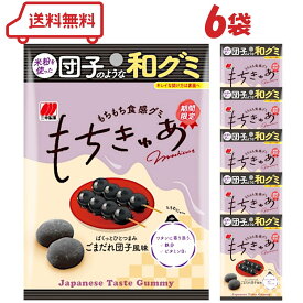 三幸製菓 もちきゅあ ごまだれ団子風味 40g×6袋（ 和グミ 団子グミ とろむにゃ食感 グミ 詰め合わせ セット 鉄分 ビタミンB1 ) 賞味期限2026年3月末