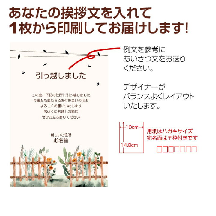 ギフ 包装 あなたのあいさつ文を入れて1枚から印刷ok 引越し報告 はがき オリジナル ハガキ メッセージ カード 引越し葉書 引越し挨拶 あいさつ状 差出人印刷有 Trafegodiretopro Com Br