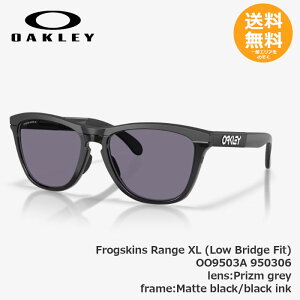 OAKLEY �I�[�N���[ Frogskins Range XL (Low Bridge Fit) 950306 Matte black/black ink / Prizm grey �y���������z