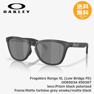 OAKLEY �I�[�N���[ Frogskins Range XL (Low Bridge Fit) 950307 Matte tortoise grey smoke/matte black / Prizm black polarized �y���������z
