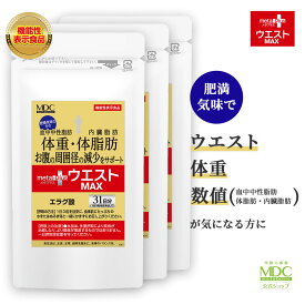 【4/20はポイント5倍】 《3袋セット》 メタプラス ウエスト マックス 93粒 31日分 エラグ酸 サプリ 大容量 お徳用 メタボリック | 内臓脂肪 体重 体脂肪 減らす サプリメント アフリカマンゴノキ Lカルニチン 機能性表示食品 健康食品 栄養補助食品 血中中性脂肪