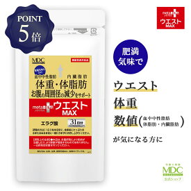【定期商品/送料無料/P5倍】 メタプラス ウエスト マックス 93粒 31日分 大容量 お徳用 メタボリック | サプリ サプリメント エラグ酸 アフリカマンゴノキ Lカルニチン キャンドルブッシュ 機能性表示食品 健康食品 血中中性脂肪 内臓脂肪 体重 体脂肪 お腹の周囲径