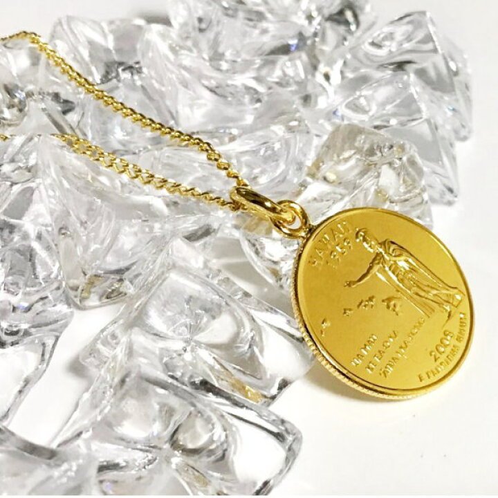 楽天市場】ハワイ アメリカ 18金 18K コーティング 外国のコイン 