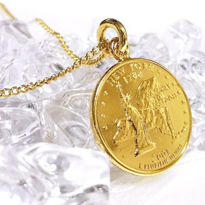 楽天市場】ニューヨーク 州 アメリカ 18金 18K コーティング コイン 