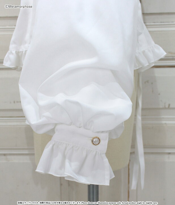 楽天市場】メタモルフォーゼ スタンドカラーairyフリルブラウス【2  