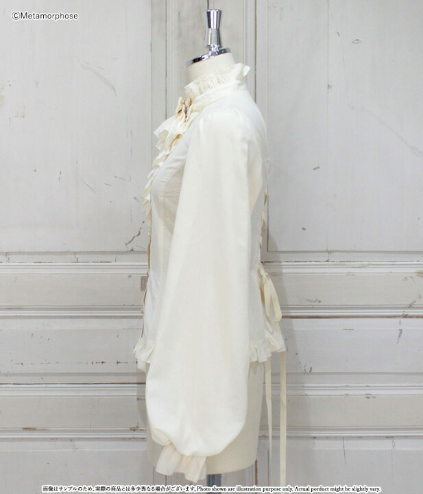 楽天市場】メタモルフォーゼ スタンドカラーairyフリルブラウス【2  