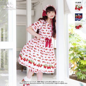 メタモルフォーゼ Strawberry harvest半袖ワンピースセット【ロリータファッション ロリィタ Plus Size】