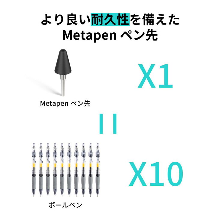モデル着用＆注目アイテムモデル着用＆注目アイテムMetapen 3個入り タッチペン先 Metapen M1 M2 G1交換専用チップ  高感度高耐摩耗性 替え芯 予備（黒い） タッチペン・スタイラス
