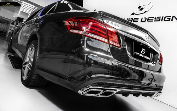 楽天市場 Future Design Benz メルセデス ベンツ E Class W212 セダン S212 ワゴン 後期車 Amgバンパー用 改造用e63仕様 リア ディフューザー マフラーエンド エアロ カスタム Meteo 楽天市場店