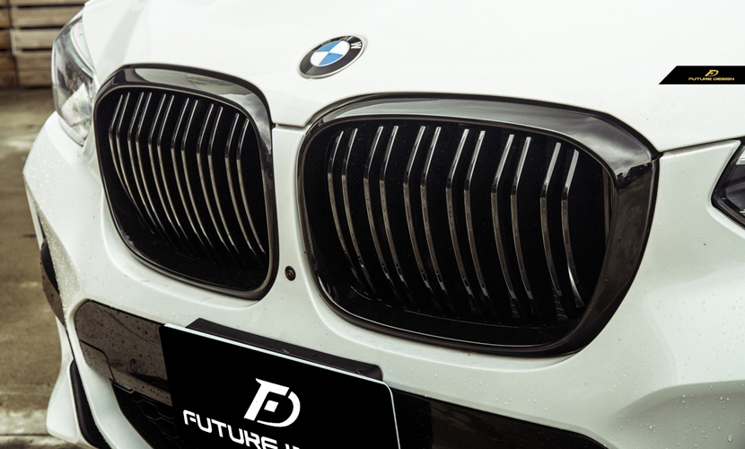 BMW G01 X3 G02 X4 フロント用艶ありブラックキドニーグリル センターグリル Performance style 2 | METEO　 楽天市場店