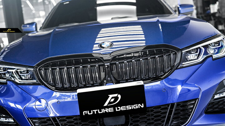楽天市場】BMW 3シリーズ G20 G21 フロント用艶ありブラックキドニー  