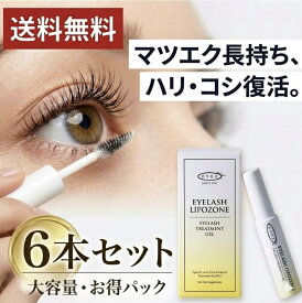 EYEZ アイラッシュリポゾーン N2 15g 6本セット まつ毛コーティングジェル 束感(まとまり感) まつ毛トリートメント ハリ コシ ツヤ 目元ケア ブラシタイプ 上下まつ毛OK 日本製 ケラチン(ヒツジ)配合 水溶性ジェル 切れ毛 乾燥 ダメージ補修 【メール便送料無料】