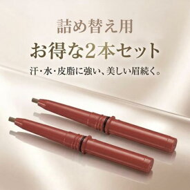 同色2本セット Papilio パピリオ ステイブロウ G リフィル 詰替え用 2本 レフィル 眉ペンシル 眉墨 消えにくい なめらか スルスル描ける 汗 皮脂 こすれ 対策 ライトブラウン チャコールブラウン パピリオ