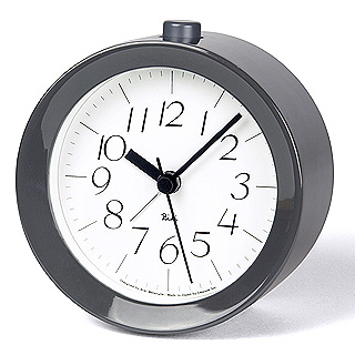 光沢に塗装された繊細な雰囲気が特徴的 Lemnos レムノス RIKI アウトレットセール 特集 出色 ALARM CLOCK GY アラーム時計 WR09-14 グレー