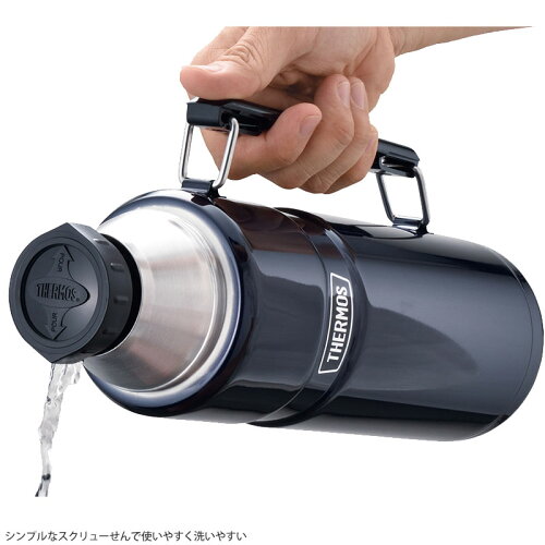 楽天市場 正規取扱店 サーモス Thermos 水筒 魔法びん ステンレスボトル コップ付き 1 2l ミッドナイトブルー ステンレス Rob 001 21ss 2104trip Trip