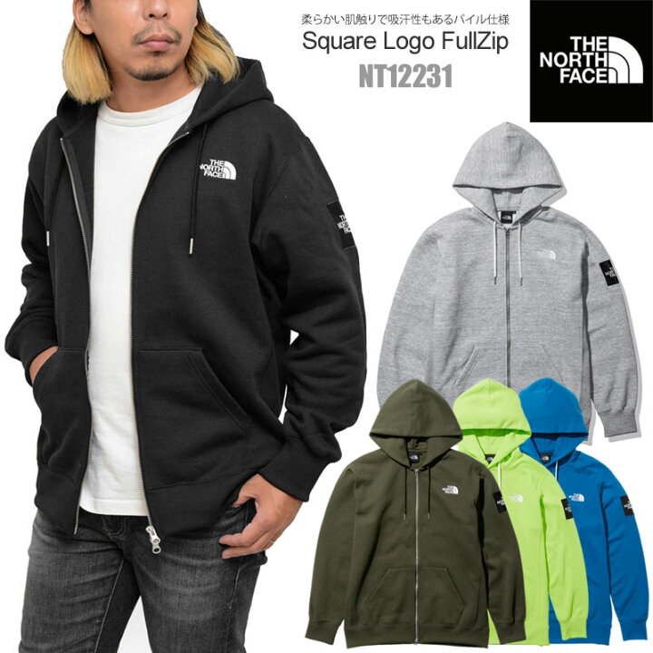 楽天市場 正規取扱店 ノースフェイス The North Face パーカー スウェット 裏パイル メンズ スクエアロゴフルジップ Square Logo Fullzip Nt 22ss Tnfswt 服 21trip Trip