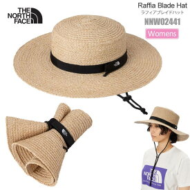 ノースフェイス THE NORTH FACE 帽子 レディース ラフィアブレイドハット ナチュラル Raffia Blade Hat NNW02441 2024SS 2405trip