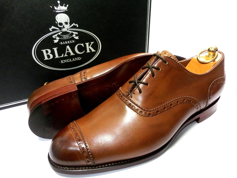 Barker Black バーカーブラック 美品 ハリントン 革靴 B776 ...