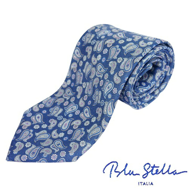 楽天市場】【新品】Blu Stella ブルーステラ ネクタイペイズリー柄 