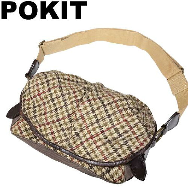 楽天市場】【限定◇廃盤】Pokit ツイード ショルダーバッグ S 茶 ガン 