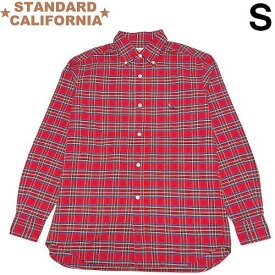【未使用】スタンダードカリフォルニア BDシャツ タータンチェック M 赤 レッド STANDARD CALIFORNIA ボタンダウン