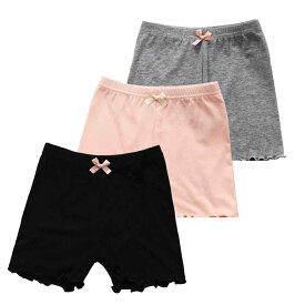 オーバーパンツ 女の子 スパッツ ペチパンツ 3分丈 キッズ 子供 下着 インナーウエア 通園 通学 小学校 保育園 幼稚園 子ども ジュニア ショーツ 小学生 入園準備 入学準備 見せパン 3枚セット 子供服 スカート 腹巻パンツ