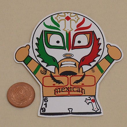 限定価格セール！プロレス人形のステッカー：レイミステリオ(3)  メキシコ プロレスラー シール