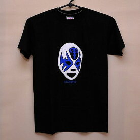 【プロレス マスク Tシャツ(M)：アトランティス 】 メンズ 半袖 メキシコ マスクマン マスクマン tシャツ プロレス tシャツ