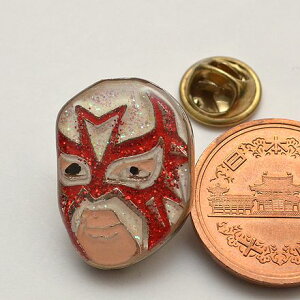 プロレスマスクのピンバッジ:ラマスカラ(1)