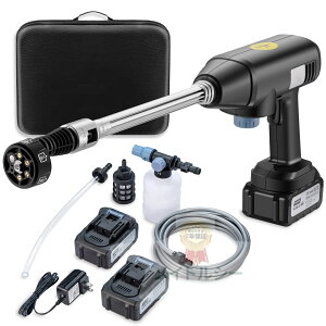 高圧洗浄機 コードレス高圧洗浄機 24V 充電式 洗車機 ブラシレスモーター コンパクト 軽量 家庭用 自吸式 3段階速度調整 最大6Mpa強力噴射・5-in1多機能ノズル・日本語取扱説明書付き 洗車 タ