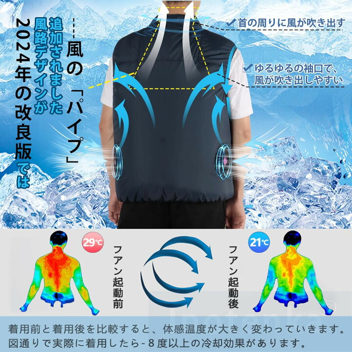 楽天市場】ファン付きベスト 空調作業服 ファンバッテリーセット 