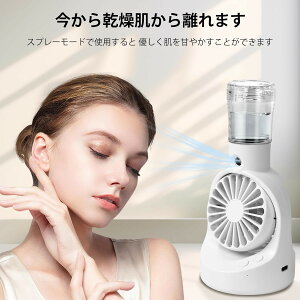 冷風扇 冷風機 静音 節電 USB-C給電式 小型 卓上冷風扇 4段階風量 噴霧 扇風機 送風 加湿 冷却 ライト コンパクト 軽量 静音 氷入れ可 取っ手付き 携帯便利 オフィス 寝室 キャンプ用 熱中症と