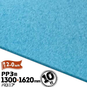 三井化学東セロ パロニア PP3倍 発泡シート 厚さ2mm 1300mm×1620mm アオ 10枚【コロナ処理なし】