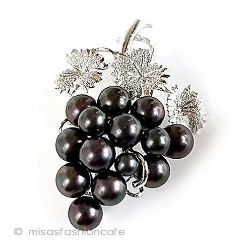 楽天市場】ヴィンテージジュエリー 真珠のぶどうブローチ ブドウ 葡萄