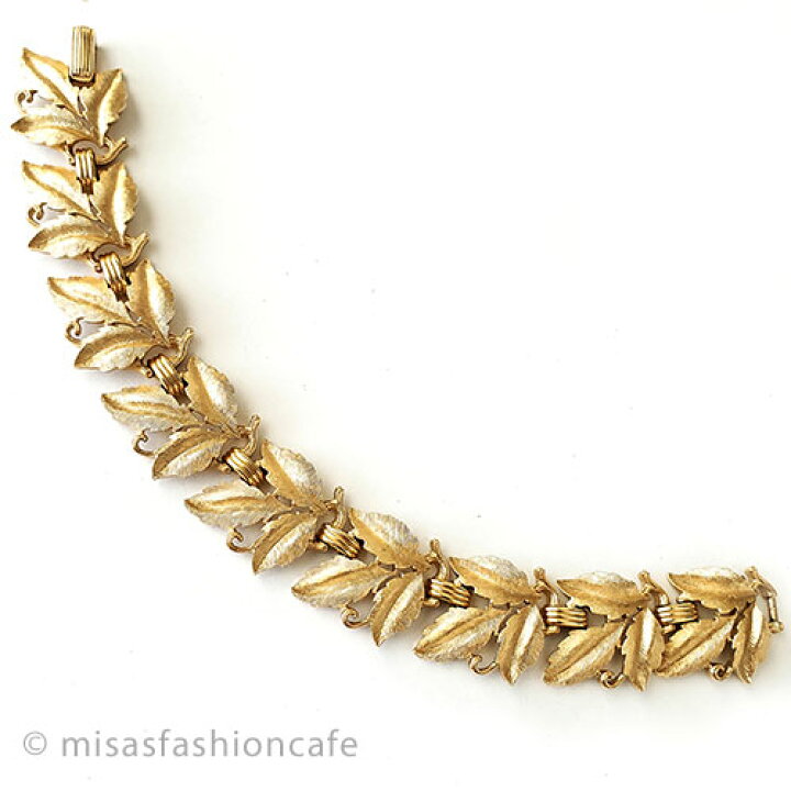 楽天市場】Trifari トリファリ 金葉 ブレスレット ビンテージ バングル  