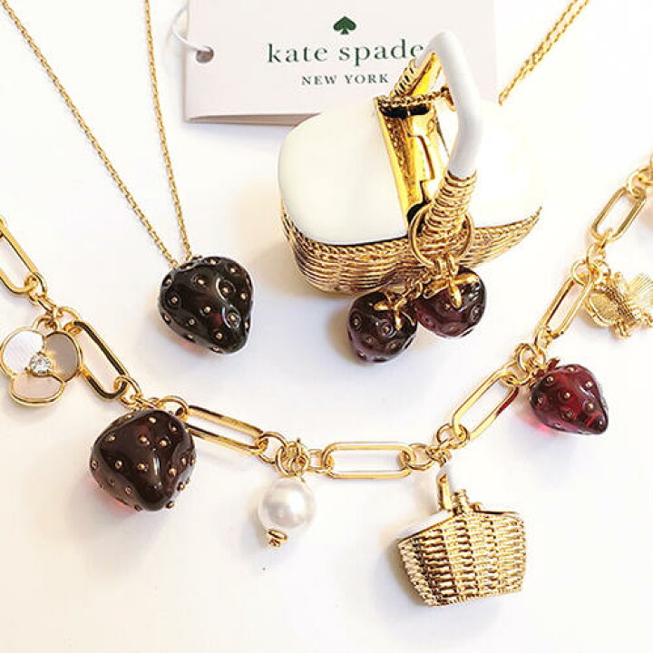 楽天市場】ケイトスペード いちご＆かご お花ブレスレット katespade 
