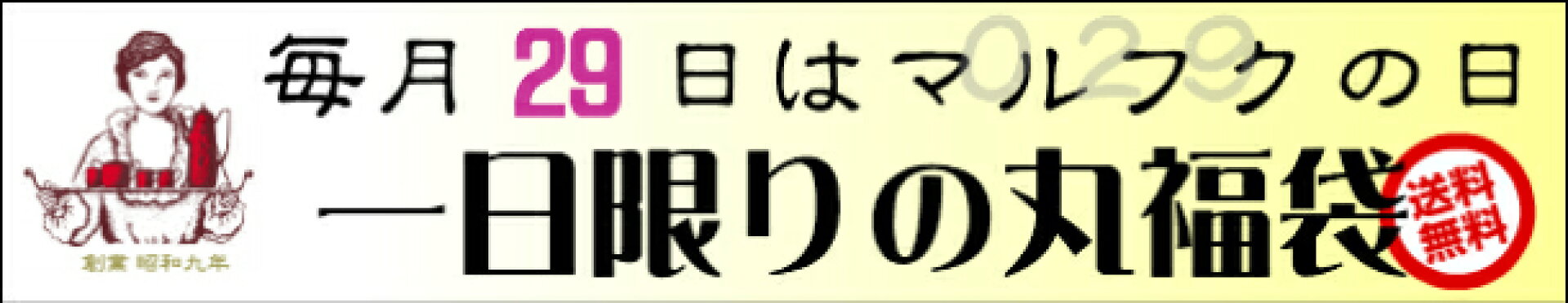 送料無料！毎月29日限定のお楽しみ丸福袋