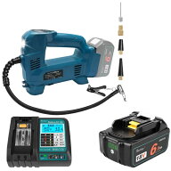 【3点セット】マキタ 18V 電動空気入れ バッテリー 充電器 セット コードレス エアコンプレッサー 自動停…