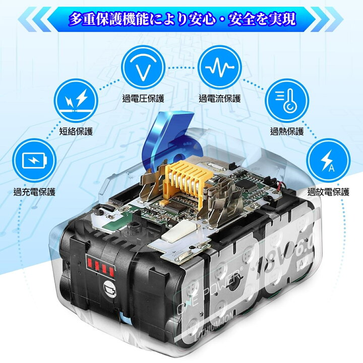 楽天市場】OnePower マキタ 18V バッテリー 6.0Ah マキタバッテリー 