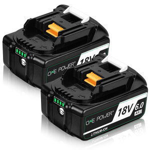 OnePower }L^ 18V obe[ 6.0Ah }L^obe[ 18V BL1860B ݊ LEDcʕ\ BL1830 BL1840 BL1850 BL1860Ή Niۏ