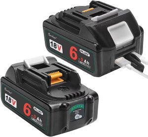 Waitley �E�B�g�� �}�L�^ 18V �o�b�e���[ �S�V�^�C�v ���e��6000mAh USB-QC3.0 Type-C PD�t�� �������Z������ �f�W�^��5�i�K�c�ʎw���t�� ��N�ۏؕt��