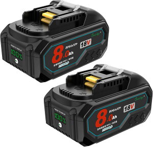 Waitley �}�L�^ 18V �o�b�e���[ �݊� BL1880B ���e��8.0Ah �J�b�g�I�t�ی�@�\�t �T���X����21700�Z���̗p ���c�ʃC���W�P�[�^�[���� PSE�F�؍ς� ��N�ۏؕt��