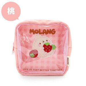 マザーガーデン MOLANG モラン スクエアポーチ 《桃色/茶色》ポーチ ミニポーチ 小物入れ 収納 バッグ バック ミニケース 新生活 女の子 女性 ギフト プレゼント かわいい キャラクター |セー