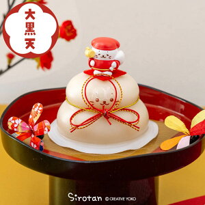 しろたん お供え餅 鏡餅 【単品】 《午年 毘沙門天 大黒天 富士山》 国産干支 縁起物 飾り ミニサイズ 4.5cm 午年 うま 七福神 富士山 置物 お正月 2026 令和8年 マスコット付き あざらし アザラ