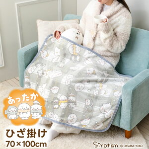 しろたん お友達柄 ひざ掛け 70×100cmあったか ブランケット 膝掛け 暖かい あったか毛布 ミニ毛布 デスク オフィス 会社 学校 子供寝具 お昼寝 秋冬用寝具 寒さ対策 秋 冬 あったかグッズ あ