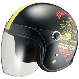 RIDEZ Jr SPARK PLUGS ジェットヘルメット ブラック/アイボリー キッズサイズ（53-54cm）