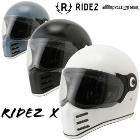 ★送料無料★RIDEZ RIDEZ X HELMET NEW＆OLDな雰囲気を持つ現代のネオクラシックフルフェイスヘルメット /ライズ