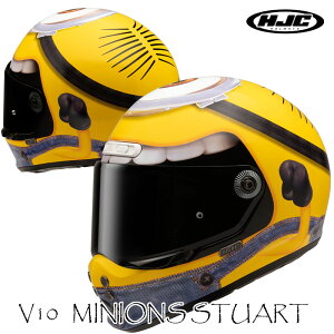 ★送料無料★HJC HJH281 | V10 MINIONS STUART (ミニオンズ スチュアート)【JAPANFIT-日本人向けのオリジナル内装を装備】バイク/オートバイ用ヘルメット /RSタイチ