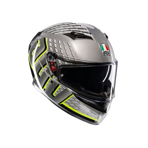 AGV K3 JIST Asian Fit - FORTIFY GREY/BLACK/YELLOW FLUOyAWAtBbgz{l̓̌`ɂ킹fUCI oCN/I[goCpttFCXwbg