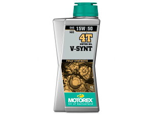 MOTOREX V-SYNT 4T�y 15W-50 �e�ʁF1L �z�I�[�g�o�C�p4�T�C�N���K�\�����G���W���I�C�� 49462 /�f�C�g�i(Daytona)